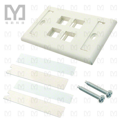 NK4FIWY【FACEPLATE SNGL GANG 4PORT WHITE】