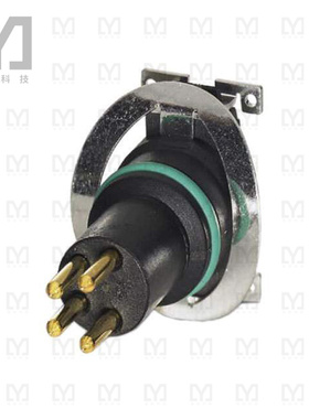 1412264【CONN MALE INSERT 4POS GOLD SLDR】