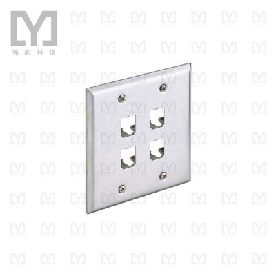 CFP4S-2GY【FACEPLATE  4 PORT  DOUBLE GANG 】