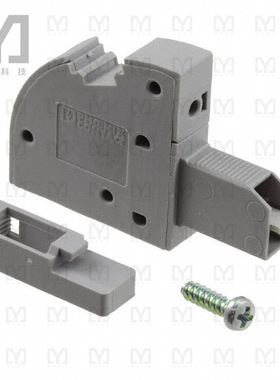 3059715【TERM BLK PUSH IN CLMP 1POS GRAY】