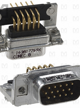 163A17769X【CONN DSUB HD PLUG 15POS R/A SLDR】