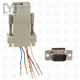 DB9M 6P6C BEIGE ADAPT JACK 23064