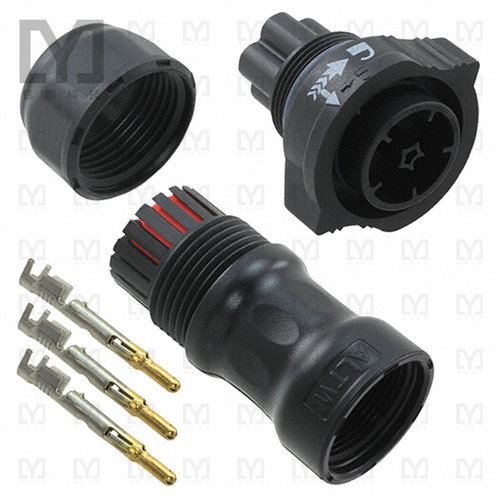 DC-03BFMA-QL8SPP【CONN PLUG MALE 3POS CRIMP】