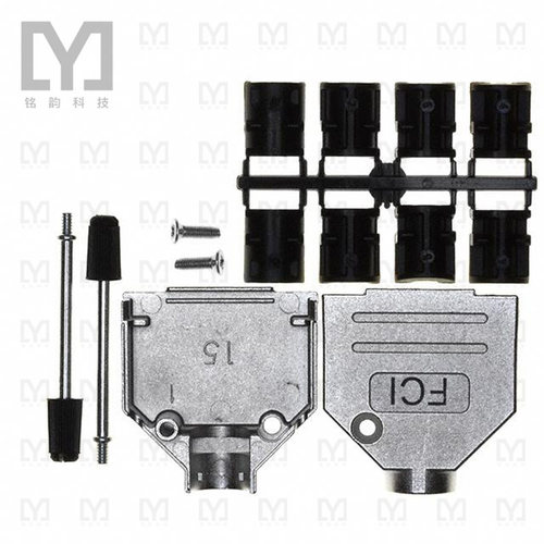 8655MH1501BLF【CONN BACKSHELL 15POS 180DEG SHLD】