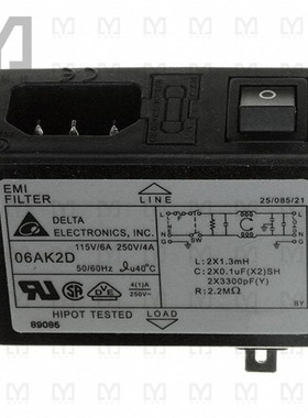 06AK2D【PWR ENT MOD RCPT IEC320-C14 PNL】