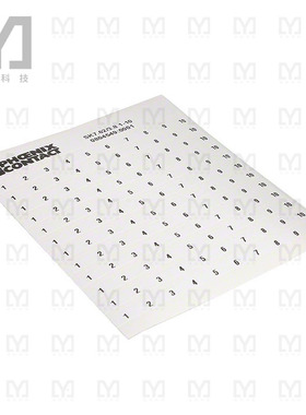 0804549:0001【ADHESIVE MARKER CARD 1-10】