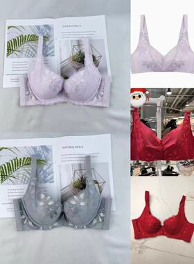 A41/大胸显小有钢圈蝴蝶杯垫中垫调整型文胸内衣8854/无钢圈1878