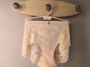 女士内裤 2016 花卉蕾丝包臀无痕透明平角裤 高腰