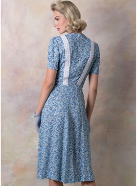 浅蓝色印花真丝连衣裙欧美田园风定制做party tailored dresses