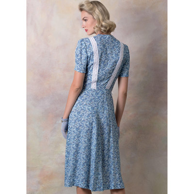 浅蓝色印花真丝连衣裙欧美田园风定制做party tailored dresses