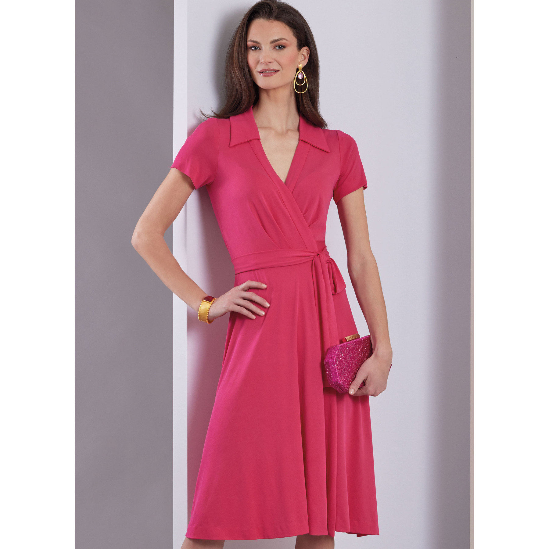 粉红色针织全棉收腰连衣裙欧美性感夏量身定制tailored dresses