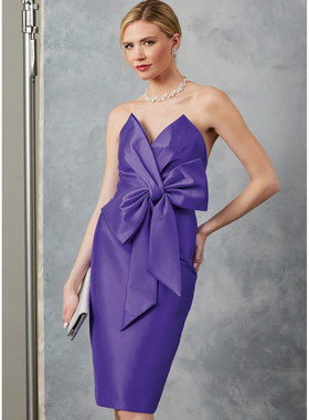 紫色真丝弹力缎连衣裙欧美性感派对定制做party tailored dresses