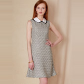 小香风粗花呢灰色礼服连衣裙贴身春夏定制party tailored dresses