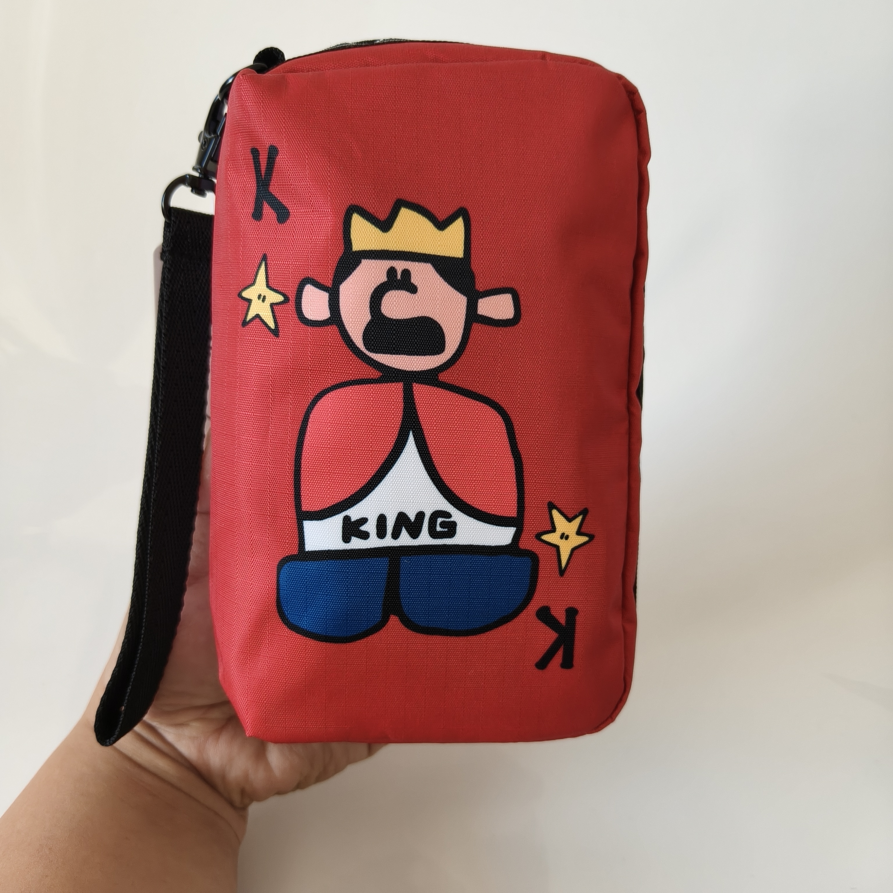 逗鸭小确幸系列国王童趣零钱包手拿包化妆包手提包收纳包手机包