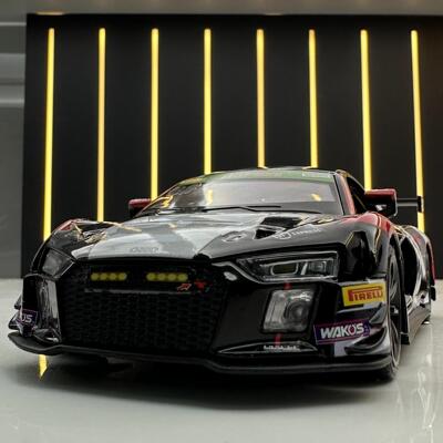马珂垯合金车模1:32奥迪R8LMSGT3宾利拉花回力玩具车音乐模型摆件