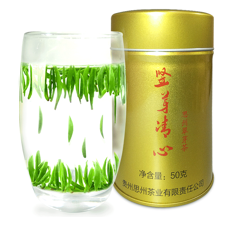 贵州特产毛尖明前新茶嫩芽春茶特级思州绿茶清香型50g-罐装家乡茶