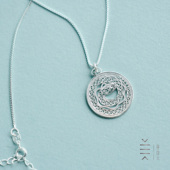 百搭 姜央原创足银花丝工艺时尚 灵蛇·腰缠万贯 项链