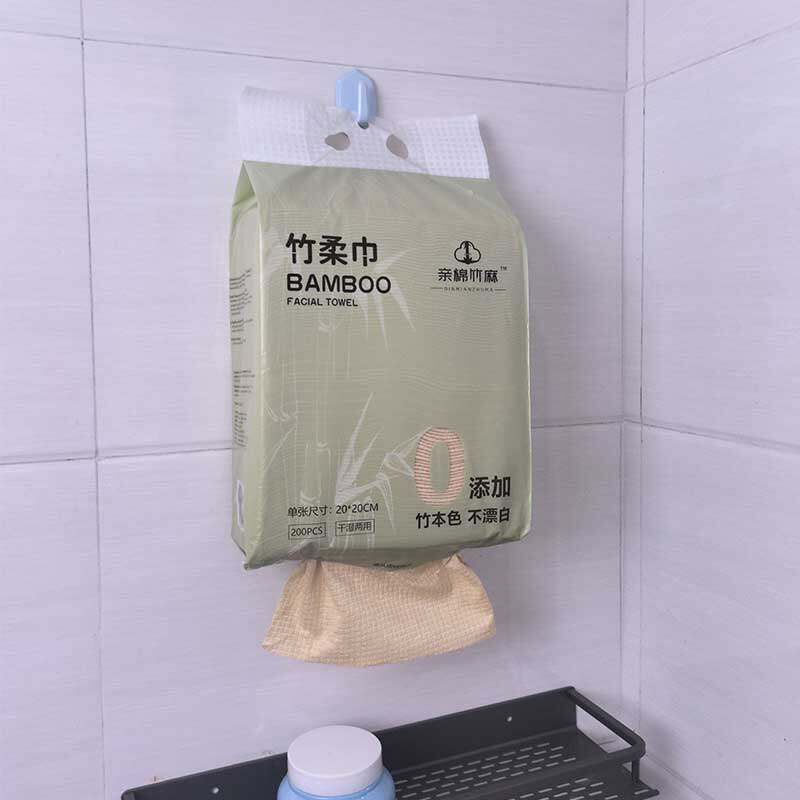 挂抽式竹纤维洗脸巾200抽加厚不掉絮本色抑菌一次性洁面巾不漂白