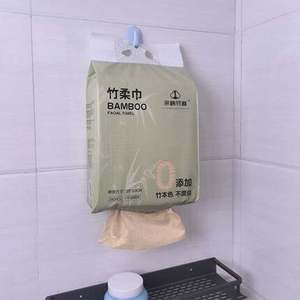 挂抽式竹纤维洗脸巾200抽加厚不掉絮本色抑菌一次性洁面巾不漂白