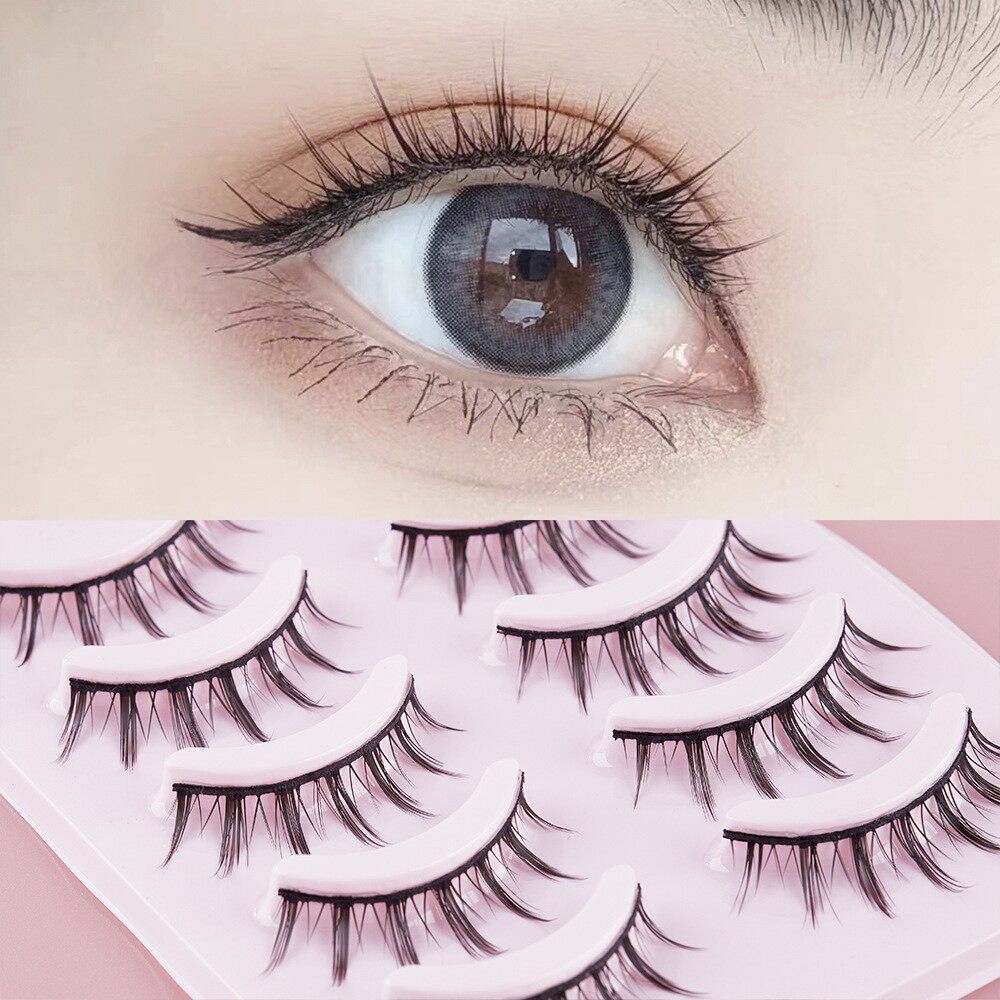 网红推荐自然仿真萝莉漫画眼小恶魔cos眼妆硬梗假眼睫毛撑双眼皮