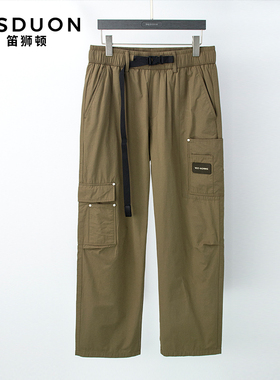 DISDUON多口袋机能工装裤男士潮流宽松束脚休闲长裤DDA506024