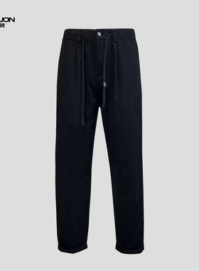 DISDUON莱赛尔极简气质柔糯冰凉垂感薄款休闲小直筒裤DEB502170