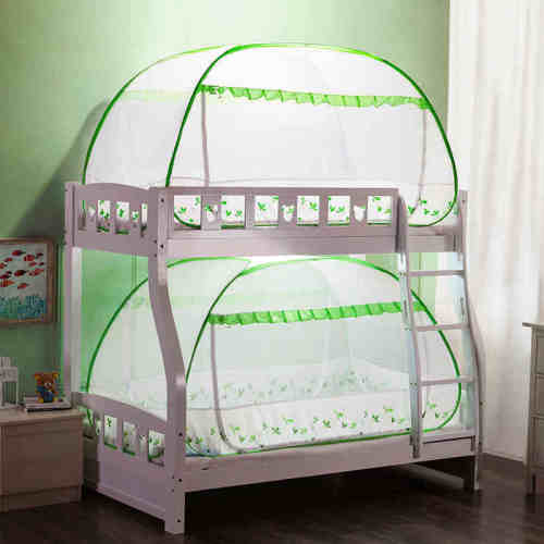 七彩鹊子母蚊帐蒙古包免安装宿舍1.0m1.35儿童床三开门清仓处理