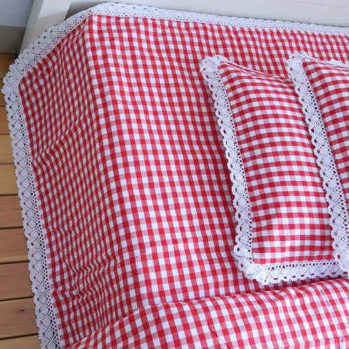 双人ins风加厚老粗布床单纯棉