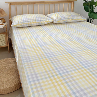 加厚加密裸睡纯棉精梳棉老粗布床单母婴级褥单子单人双人床品套件