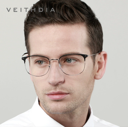 Veithdia/威斯．蒂亚 男士平光镜防蓝光电脑商务用镜光学近视镜框