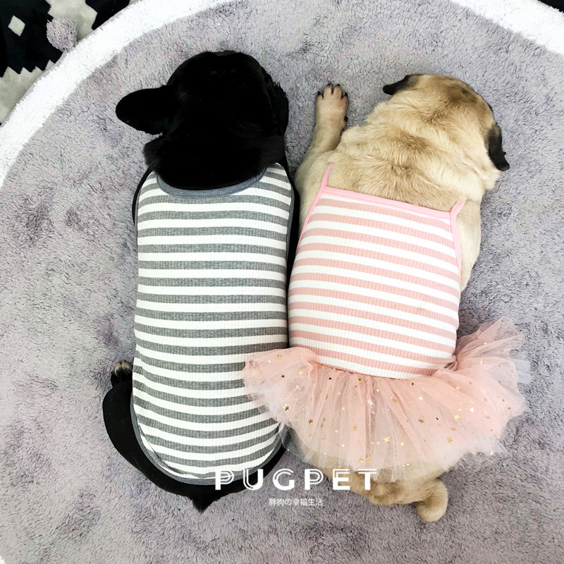 France bucket Pug Couples dress Lace skirt Spring and summer Dog vest Bichon Schnauzer Shiba Inu pet Cats and dogs clothesin the Pet/Pet food and supplies , Pet apparel and accessories , Pet clothing/Raincoat  category - from Buy2taobao.com to provide professional Taobao agent buy service