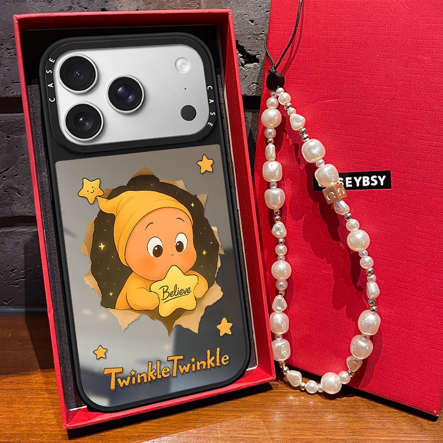 CASE联名窗口星星人适用iphone17promax壳苹果16pro镜面17Air保护套15亚克力14/13小众12可爱卡通男女款