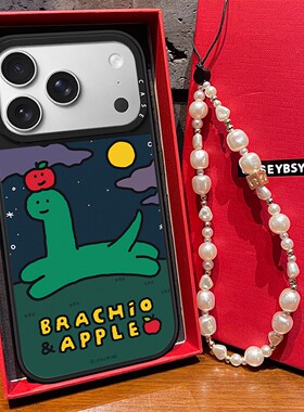 C家联名星空苹果恐龙适用iPhone17pro手机壳新款苹果15promax保护套16镜面卡通13pro亚克力MagSafe磁吸14