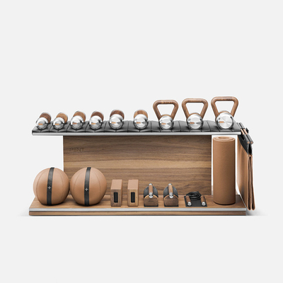 进口哑铃胡桃木健身器材壶铃架