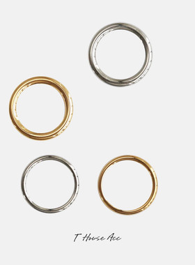 强保色情侣素圈戒指 简约大气百搭食指环冷淡风ins中性叠戴素戒子