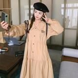 【春装现货】设计感宽松衬衫学院连衣裙255-Q372-P125-K178，女装连衣裙，浙宝288（原255）
