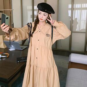 【春装现货】设计感宽松衬衫学院连衣裙 255-Q372-P125-K178图片