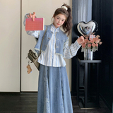 26春装大货牛仔三件套2B149-4705-P185控258，女装套装/套裙，2B149