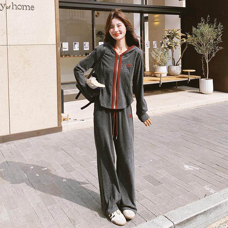 时尚套装宽松显瘦秋季连帽韩版休闲套装长袖减龄时尚春秋气质运动，女装运动套装，浙宝288（原255）