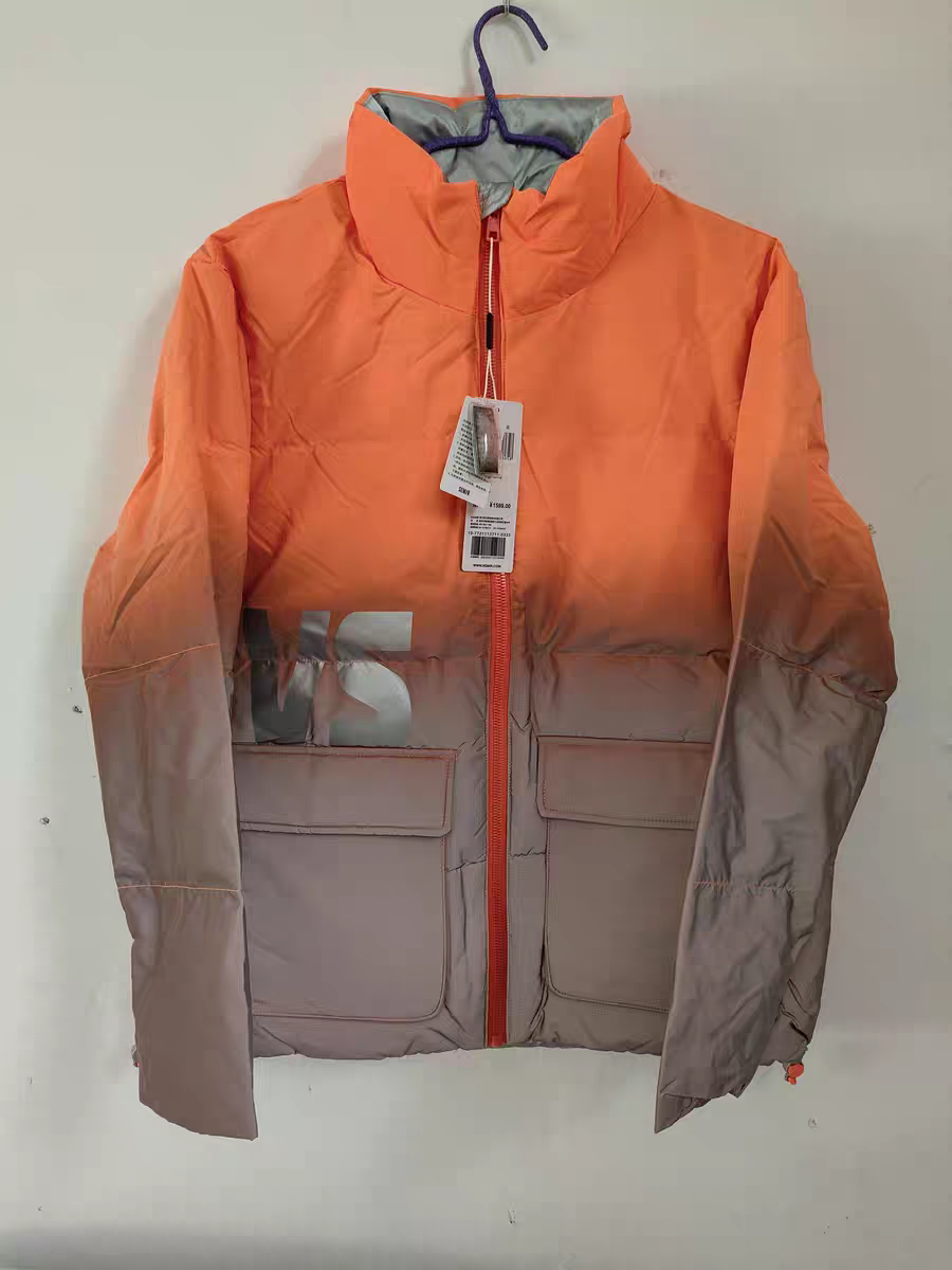 品牌森妈男款羽绒服秋冬加厚立领宽松版渐变色短款保暖防风羽绒服