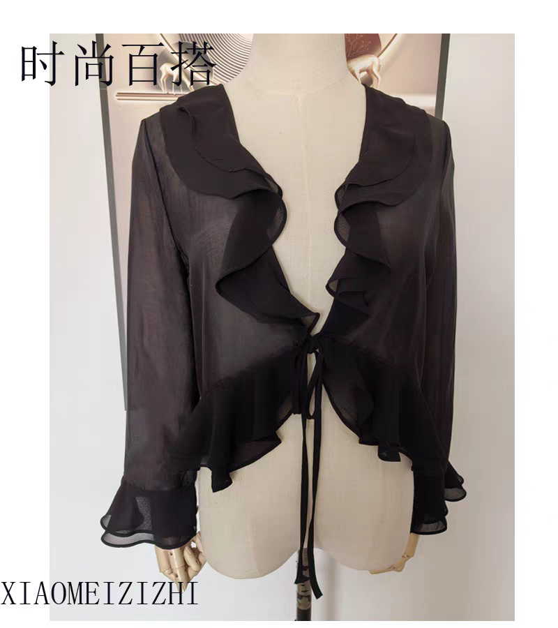 外披开衫女夏季真丝棉短款配裙子短外套