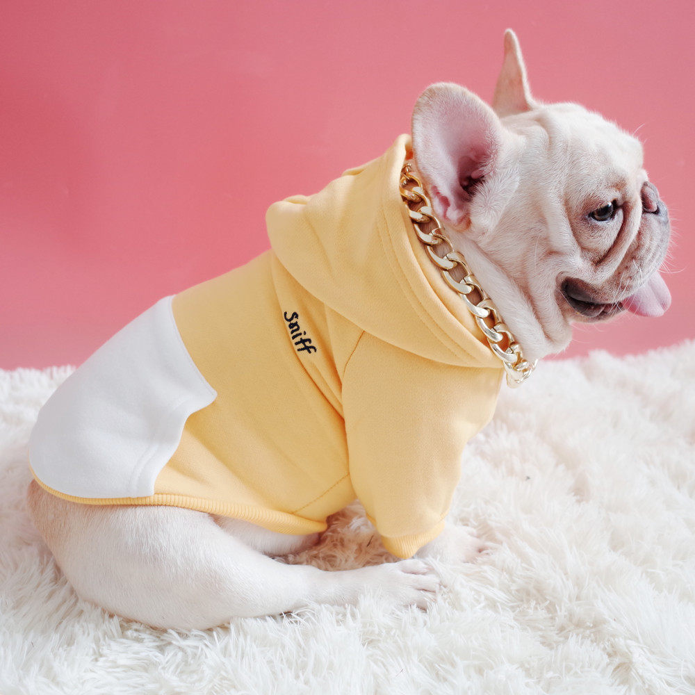 包邮宠物新款韩版秋冬加厚绒拉链连帽卫衣柯基法斗牛胖狗猫衣服