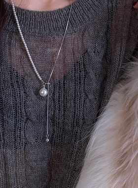 轻奢时尚长款珍珠项链