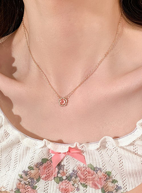 少女心浪漫樱花项链女小
