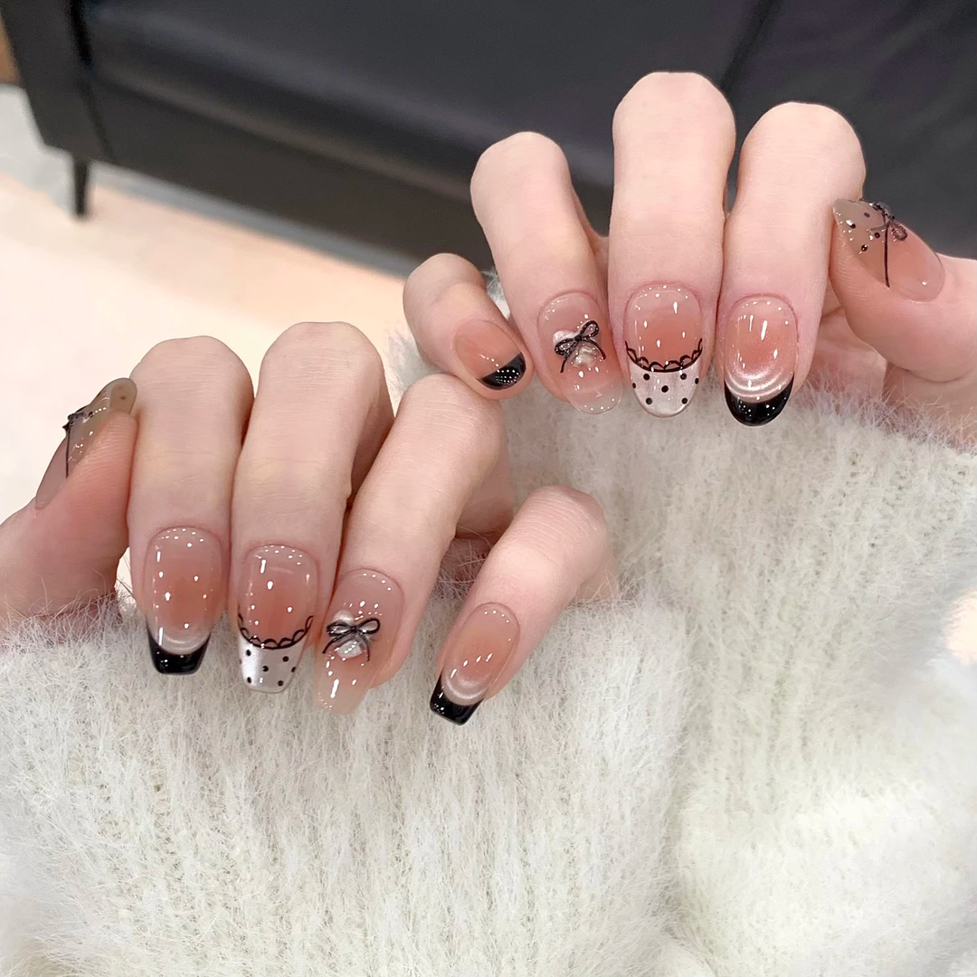 芭蕾甜心纯手工穿戴甲春日新款