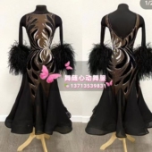 黑色新款 2024新款 舞服 摩登舞国标舞 连衣裙 拉丁舞