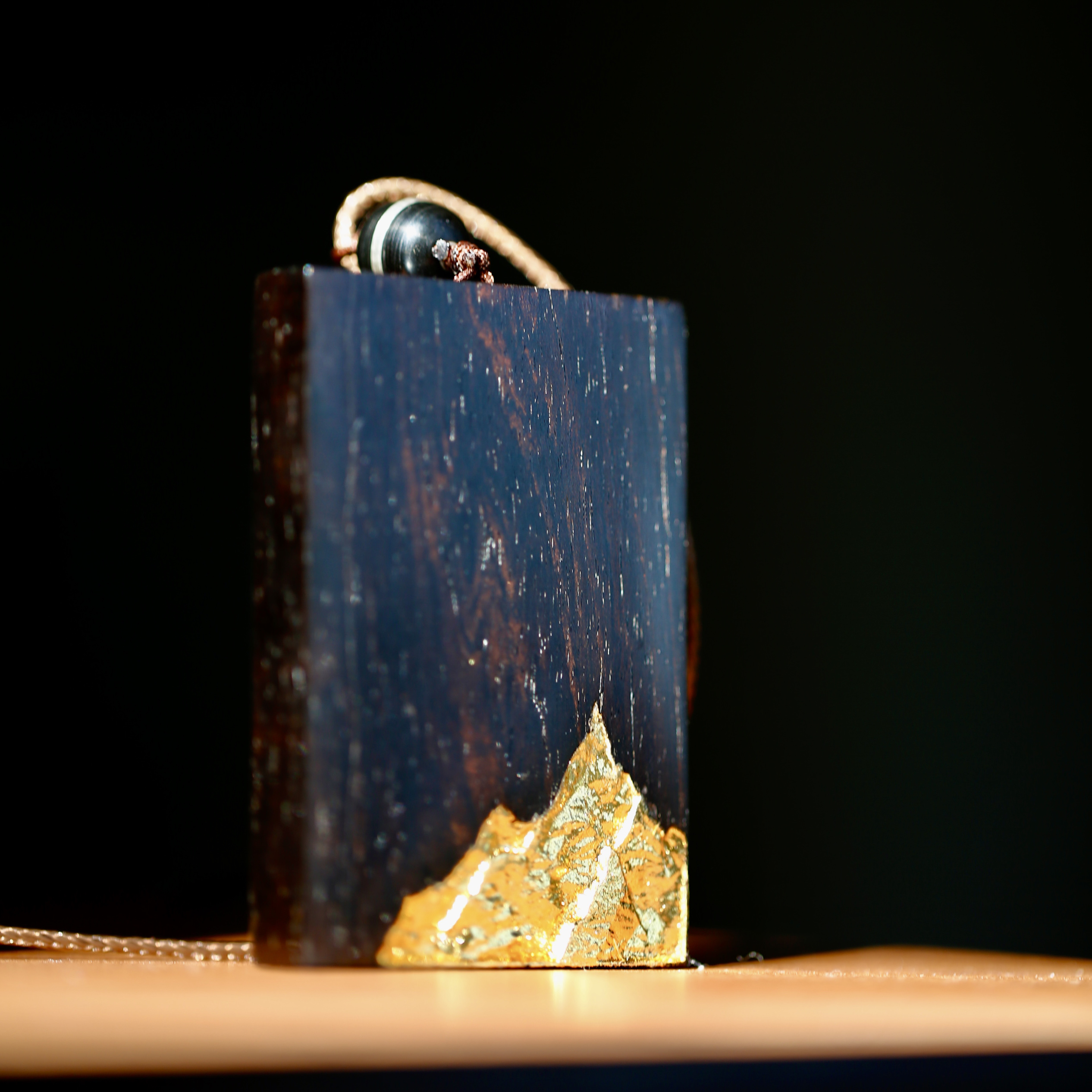 紫光檀46牌平安无事牌方形方牌吊坠项坠配挂绳日照金山平安扣吊坠