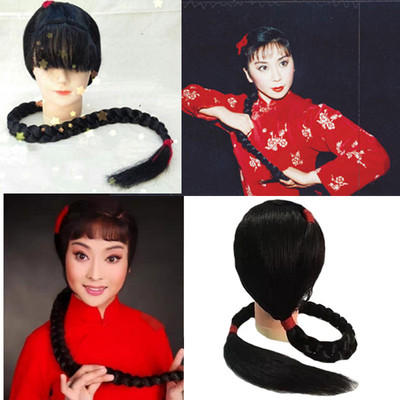 假辫红灯记铁梅白毛女假辫子