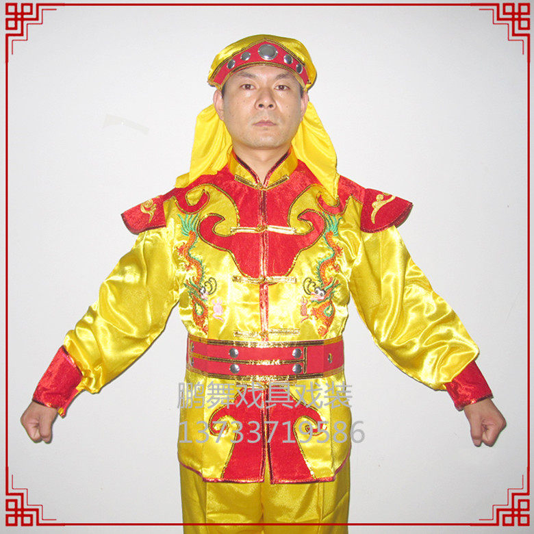 舞龙舞狮衣服男秧歌衣打鼓衣服装绣龙锣鼓衣耍龙衣锣鼓服