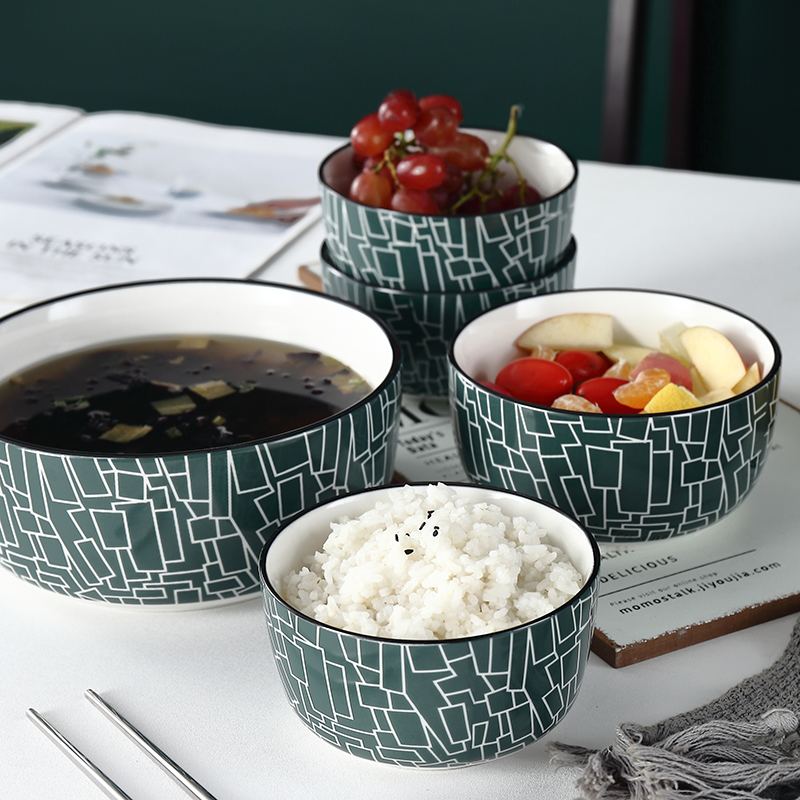 北欧风简约大号单个碗餐具套装